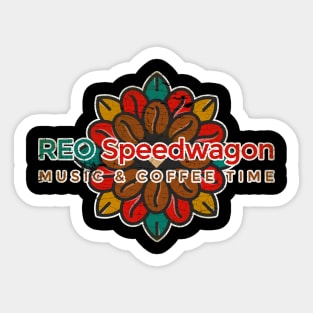 REO Speedwagon Music & Cofee Time Sticker